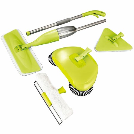 EWBANK 5 Piece Floor and Window Cleaning Kit - Spray Mop, Sweeper, & Window Cleaner 5PK